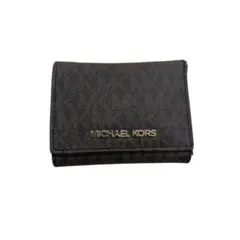 MICHAEL KORS 三つ折り財布 シグネチャー ブラウン