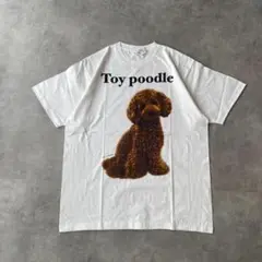 アニマルTシャツ トイプードル Tシャツ 犬 XL 白 ホワイト 15445