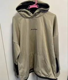 【美品】CONVERSE ベージュ フード付きパーカー　Lサイズ