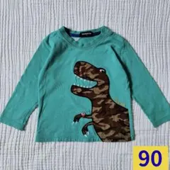 クレードスコープ　90　恐竜　刺繍　長袖トップス　迷彩柄　#442