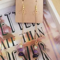 ゆらゆらピアス。:°ஐ♡*パープル　No.62