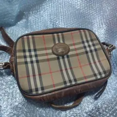 B*様 バーバリー ショルダーバッグ ノバチェック シャドーホース レザー