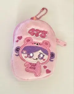 【匿名配送】しなクマ 刺繍ポーチ しなこちゃん ピンク 475