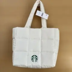 スターバックス ホワイトキルティングトートバッグ
