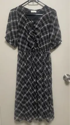 ワンピース　レトロ　ガーリー　earth チェック