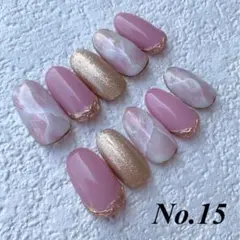 No.15 天然石ネイルチップ　＊オーダーサイズ・カラー変更可能＊