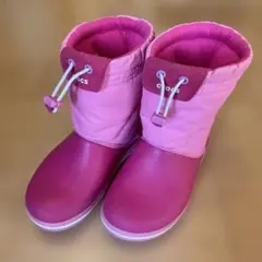 Crocs 子ども用ピンクブーツ　19センチ