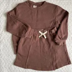 ブラウン スウェット トップス スカートセット