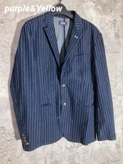 パープルアンドイエロー デニムジャケット