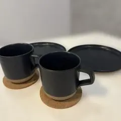 KINTO Ceramic Lab マグカップ 2客　プレート2枚 コースター