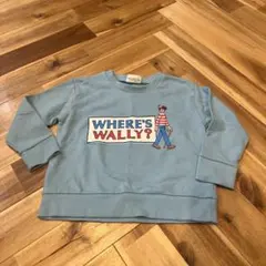 WHERE'S WALLY? トレーナー 110 水色