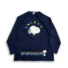 レア【PEANUTS】90s オールド スヌーピー プリントカットソー ロンTのサムネイル