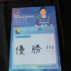 久光スプリングスバレーボール栄絵里香トレカ