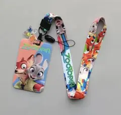 ズートピア ジュディー ニック ストラップ ズートピア ネックストラップ カードケース ニック ジュディ - メルカリ