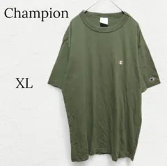 964【チャンピオン】刺繍ロゴTシャツ 半袖カットソー 綿 オーバーサイズ 古着