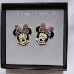 ☆新品 ピアス Disney×BAUBLEBAR 虹色リボン ミニーマウス