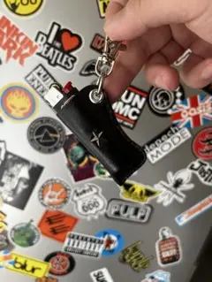 ライター用レザーケース ブラック キーホルダー付き