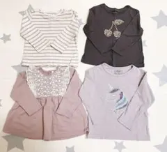 トップス 4点セット ロンT トレーナー ままらく グローバルワーク90 相当