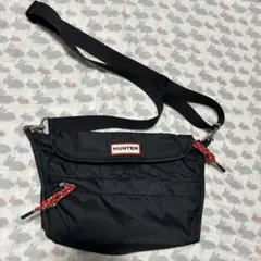 HUNTER パッカブルショルダーバッグ　サコッシュ　ブラック