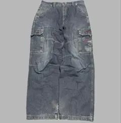 00s 90s piko stitch gimmick buggy denim