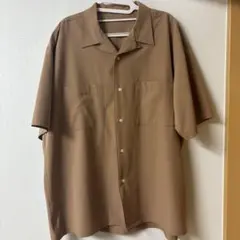 半袖シャツ　ピンクブラウン　UNIQLO