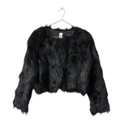 HERE'S ファージャケット ショート 黒のサムネイル