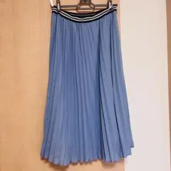 プリーツスカート 水色 M