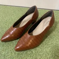 レプシィム　パンプス　ブラウン