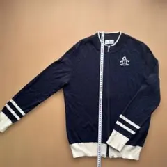 マンシングウェア　ネイビー ジッパー付き セーター レディース