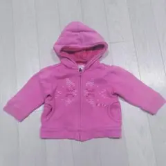 80 BabyGap ピンク フリース トレーナー ふわふわあったか もこもこ