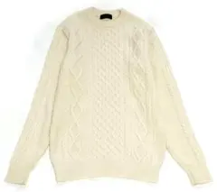 ケーブル編み ウール ニット セーター 男女兼用 バックナンバー メンズ M