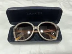 【美品】LANVIN ランバン サングラス ベージュ×ブラウン 上品