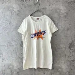【 コンバース　オールスター 】 ロゴ Tシャツ　エクリュ　オレンジ　星柄　M