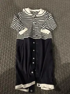 COMME CA ISM ストライプロンパース 60-80