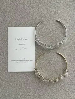 d164 再入荷　crystal×farfalle bangle