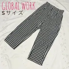 GLOBAL WORK グローバルワーク ギンガムチェック柄ワイドパンツ