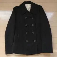 COMME CA COMMUNE ウール ブラック ピーコート