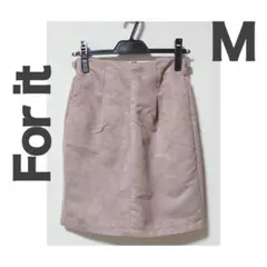 未使用☆レディース☆スカート☆ミニ☆コーデュロイ☆for it☆ピンク☆M☆