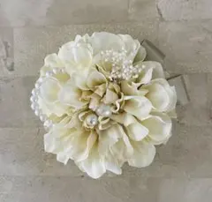 コサージュ/159クリームホワイト　ハンドメイド　卒業式　入学式　セレモニー