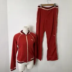 R00925｜PUMA｜プーマ｜ジャージ｜レッド｜セットアップ｜XSサイズ