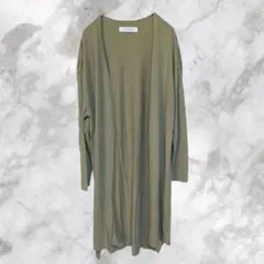 AZUL BY MOUSSY【M】 カーキ(オリーブ) ロングカーディガン 薄手