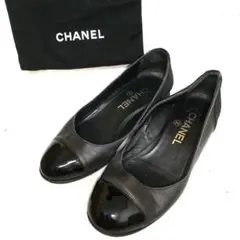 ✨極美品✨CHANEL パンプス 太ヒール 22.5cm 黒のサムネイル