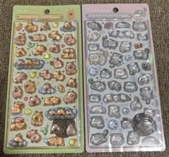 正規品 ボンボンドロップシール 動物 カピバラ マヌルネコ セット