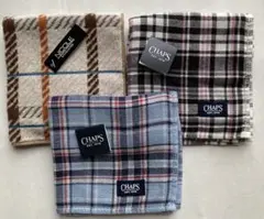 NICOLE & CHAPS チェック柄ハンカチ3枚セット