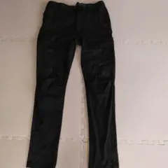 ブラックカーゴパンツ 調整可能ウエスト