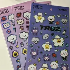 TRUZ グリッターステッカー 3枚セット LINE FRIENDS