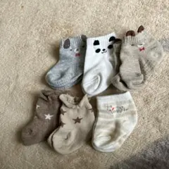 ベビーソックス キッズ　靴下　ソックス　6足セット　動物　アニマル