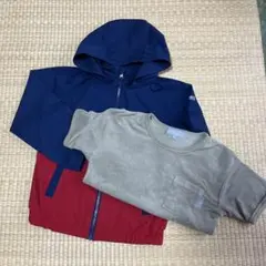 ボーイズ　ウィンドブレーカー&パイル地Tシャツセット