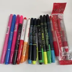 蛍光ペン　水性ペン　赤ボールペン　まとめ売りのサムネイル