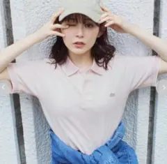 SNIDEL×LACOSTE ポロシャツ（ピンク）